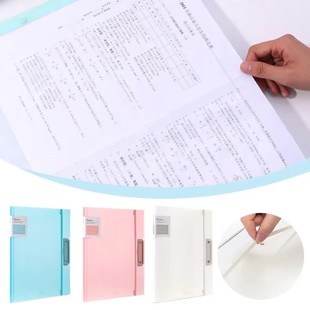 Durable Strap Desig A3 File Folder Multifunction Waterproof Exam Paper Storage Clip File Contract Folder School Office
