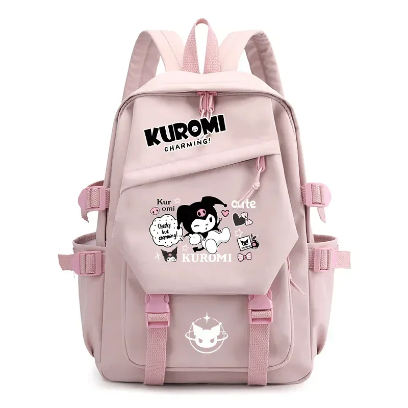 Sanrio-Bolso de hombro de viaje de hello kitty para mujer, mochila kuromi, mochila escolar japonesa, bolso de mano para estudiantes de secundaria