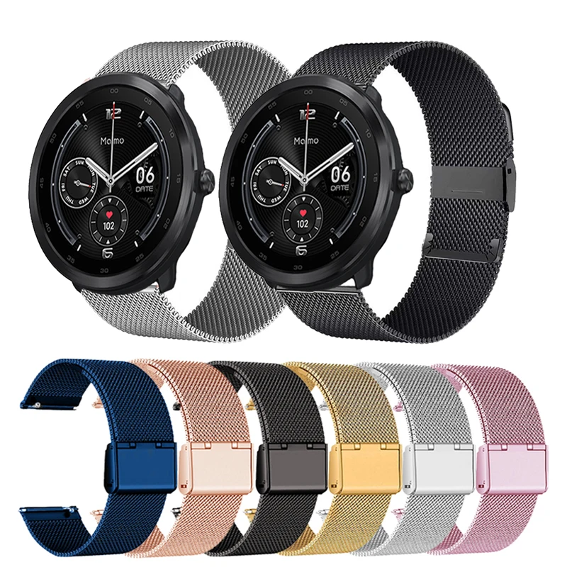 Bracelet en métal et acier inoxydable, 22mm, pour montre connectée Xiaomi Maimo Watch R, accessoires