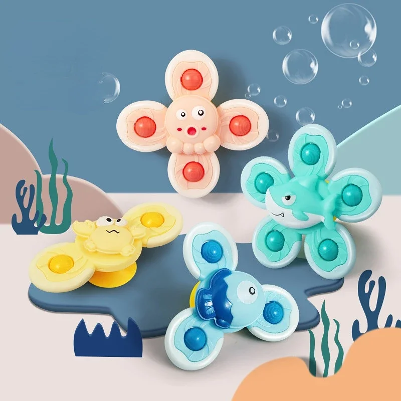 1 stücke Cartoon Fidget Spinner Kinder Spielzeug ABS Bunte Tier Gyro Spielzeug Relief Stress Pädagogisches Fingertip Rassel Spielzeug für Baby