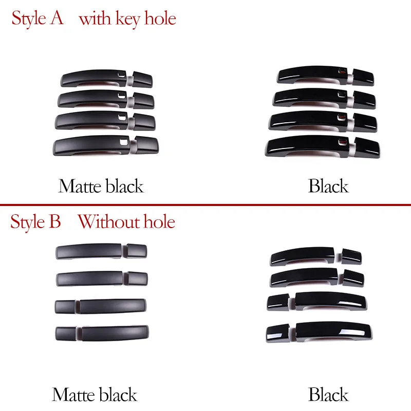 8 piece For Land Rover Discovery 4 LR4 2010-2016 ABS Black Car Door Handles Decorative Cover Trim Car Accessories