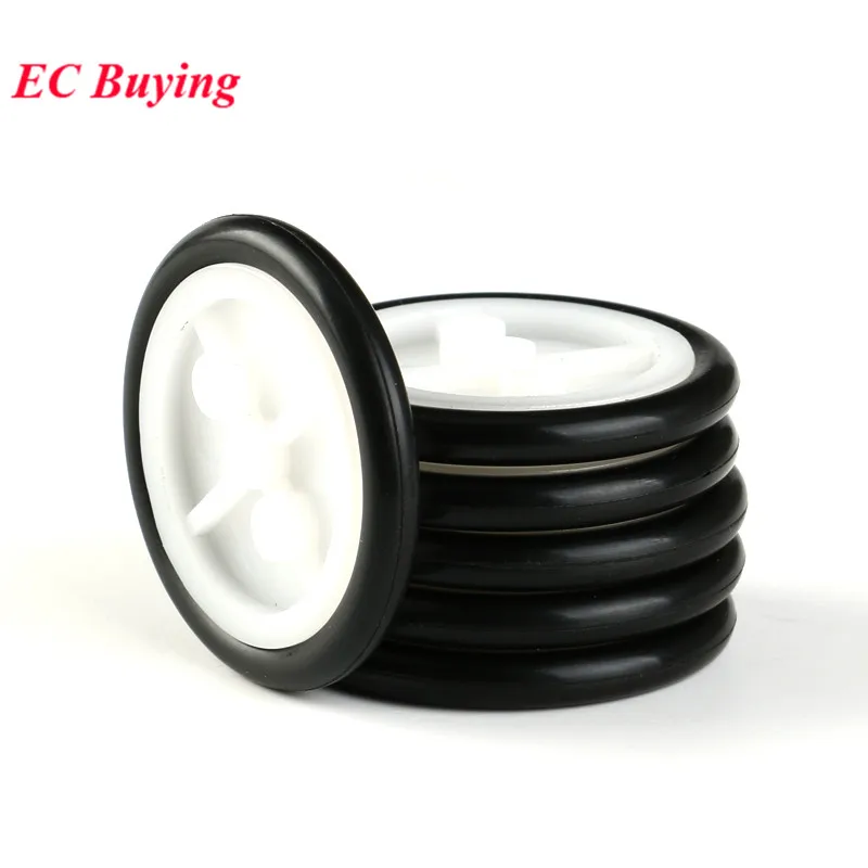 20Pcs/10pcs Small Smart Car Tire Chassis Plastic Robot Rubber Chassis Wheel for Toy car tires