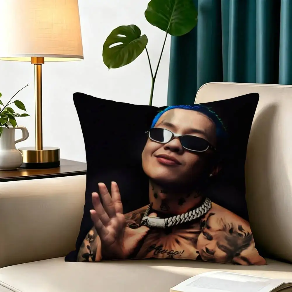 Blessd-d Cantante-e Rapper-r  Pillow Case Square Double-Sided Sofa Cushion Cover Bedroom Bedside Pillow