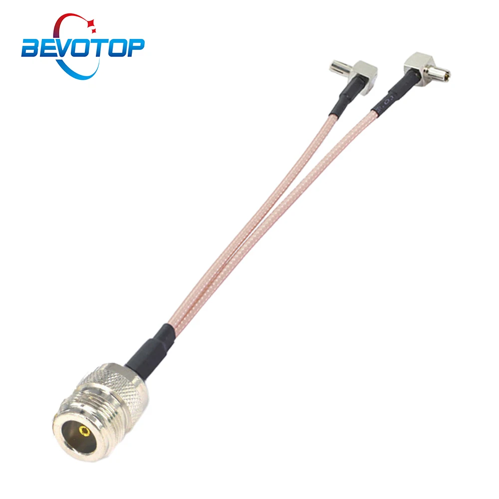 N Female to 2 x CRC9 Connector 4G LTE Antenna connector Splitter Combiner RF Coaxial Pigtail Cable for HUAWEI ZTE router modem