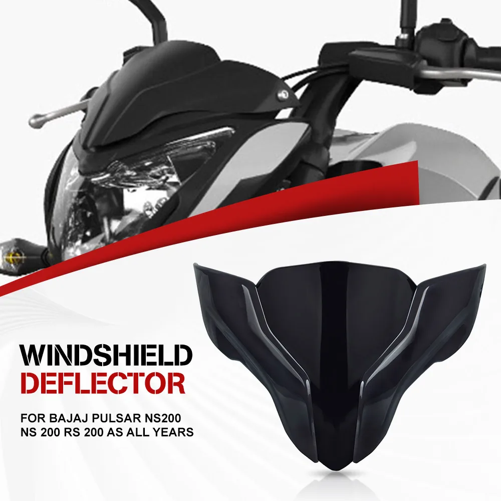 Front Wind Screen Deflectors Windshield For BAJAJ Pulsar NS200 NS 200 RS 200 AS ALL YEARS Motorcycle Accessories Windscreen
