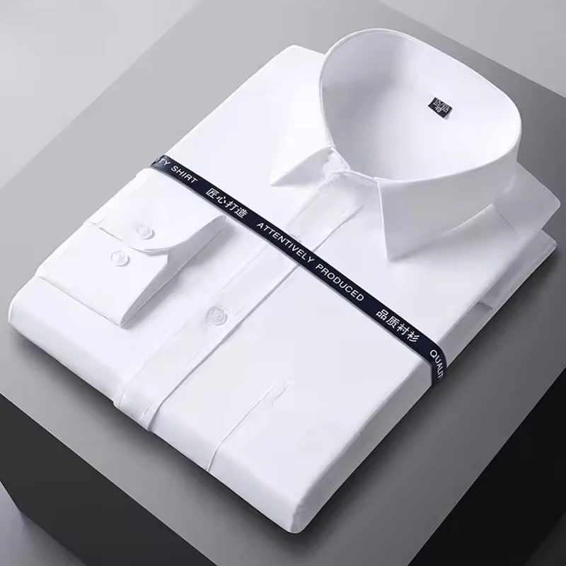 

Большие размеры 11XL 10XL 9XL мужские деловые рубашки с длинным рукавом для офисной работы против морщин классическая деловая карманная социальная белая рубашка мужская