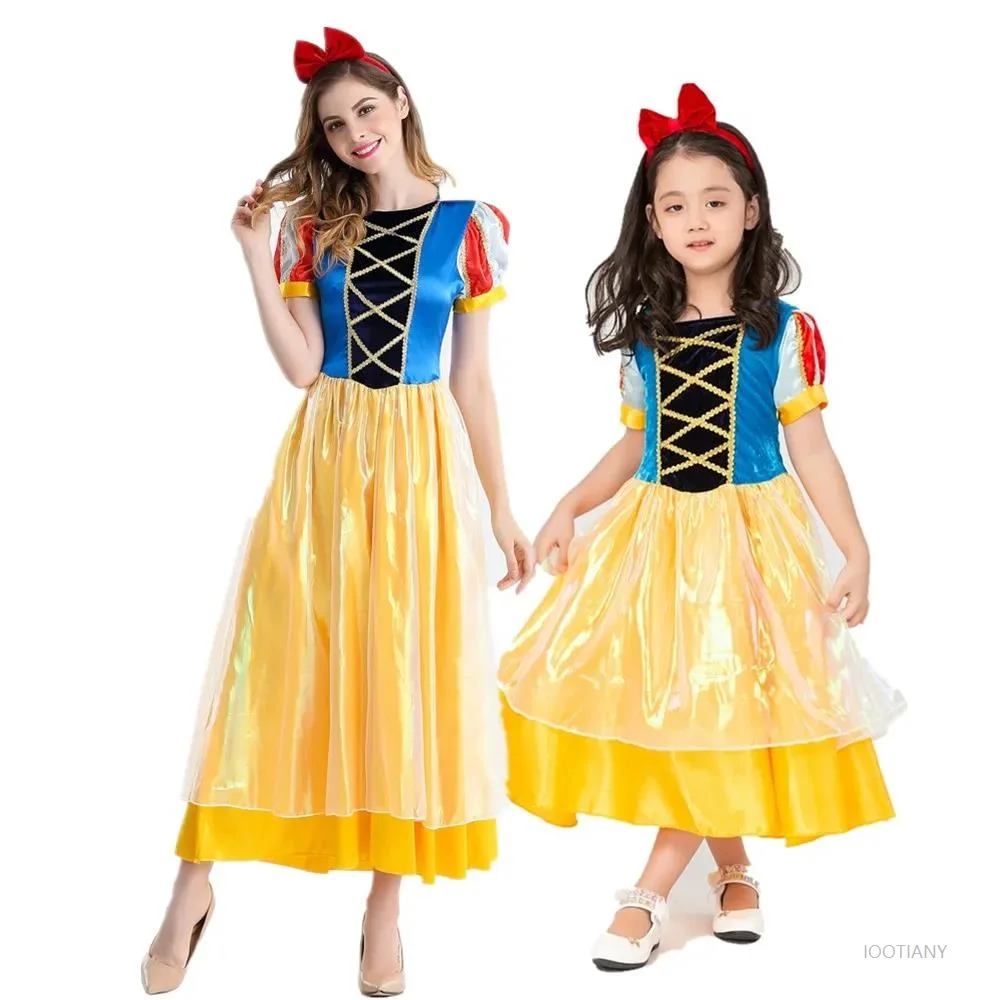 

Halloween Carnival Party Anime Classic Fairy Tale Princess Queen Costume Role Play Stage Performance Palace Parent-child Dress