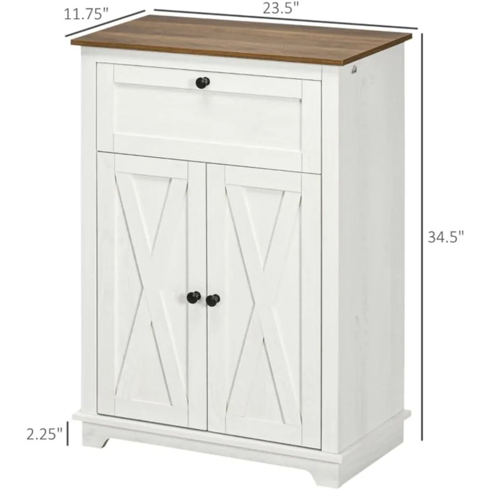 Coffee Bar Cabinet Storage Cabinets,Modern Buffet Sideboard,Large tabletop drawer and a 2-tier Storage Cabinet for Bathroom