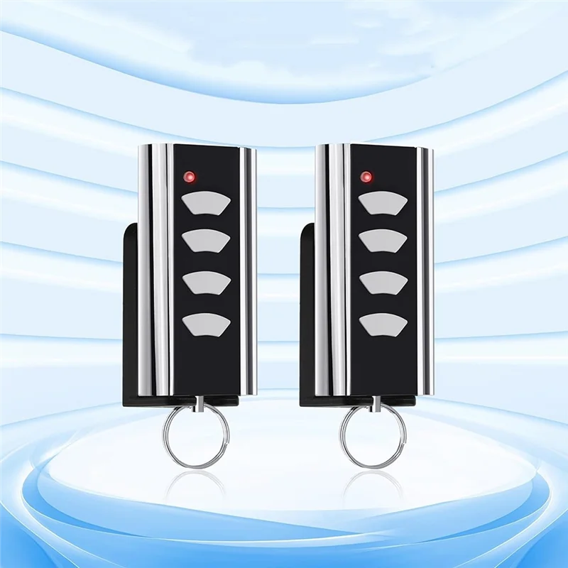 

B92B-2Pcs 433.92 Mhz Garage Opener For Standard Steel Handheld Transmitter,Garage Door Opener For Crawford RCU433 4K,RCU433-2