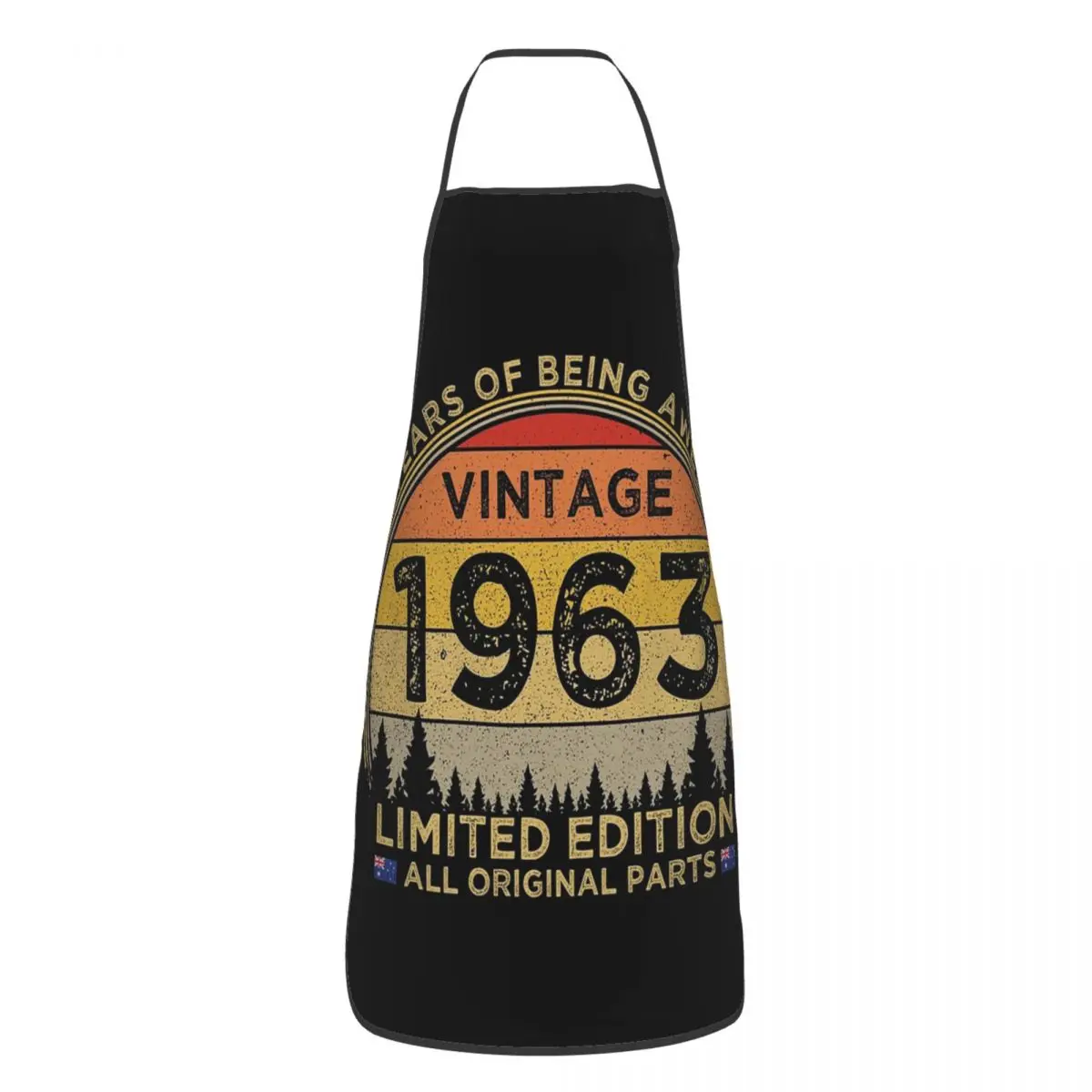 60th Birthday 1963 Limited Edition Patriotic Australia Apron Chef Cooking Cuisine Tablier Bib Kitchen Cleaning Pinafore Women