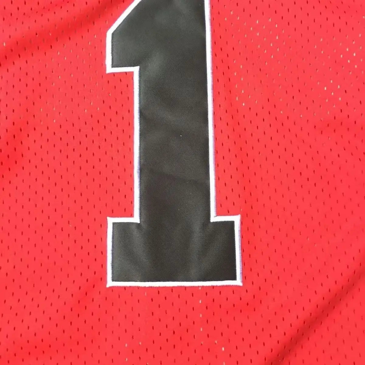 Fotografia 5: # Camisa de Basquete Vermelha com Costura em Malha Respirável, Estilo Retrô, Bordada, Unissex, Sem Mangas, para Esportes.