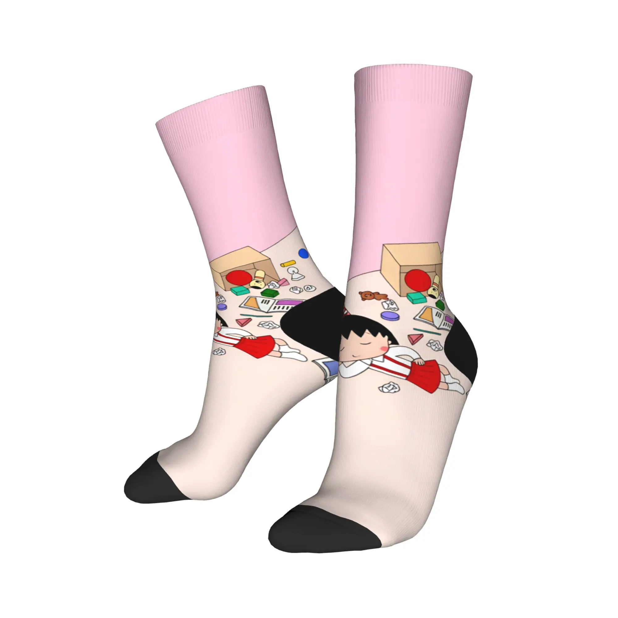 Men Socks Chibi Maruko Chan  Stockings Autumn Fashion Comfortable Socks Design Outdoor Non Slip Socks