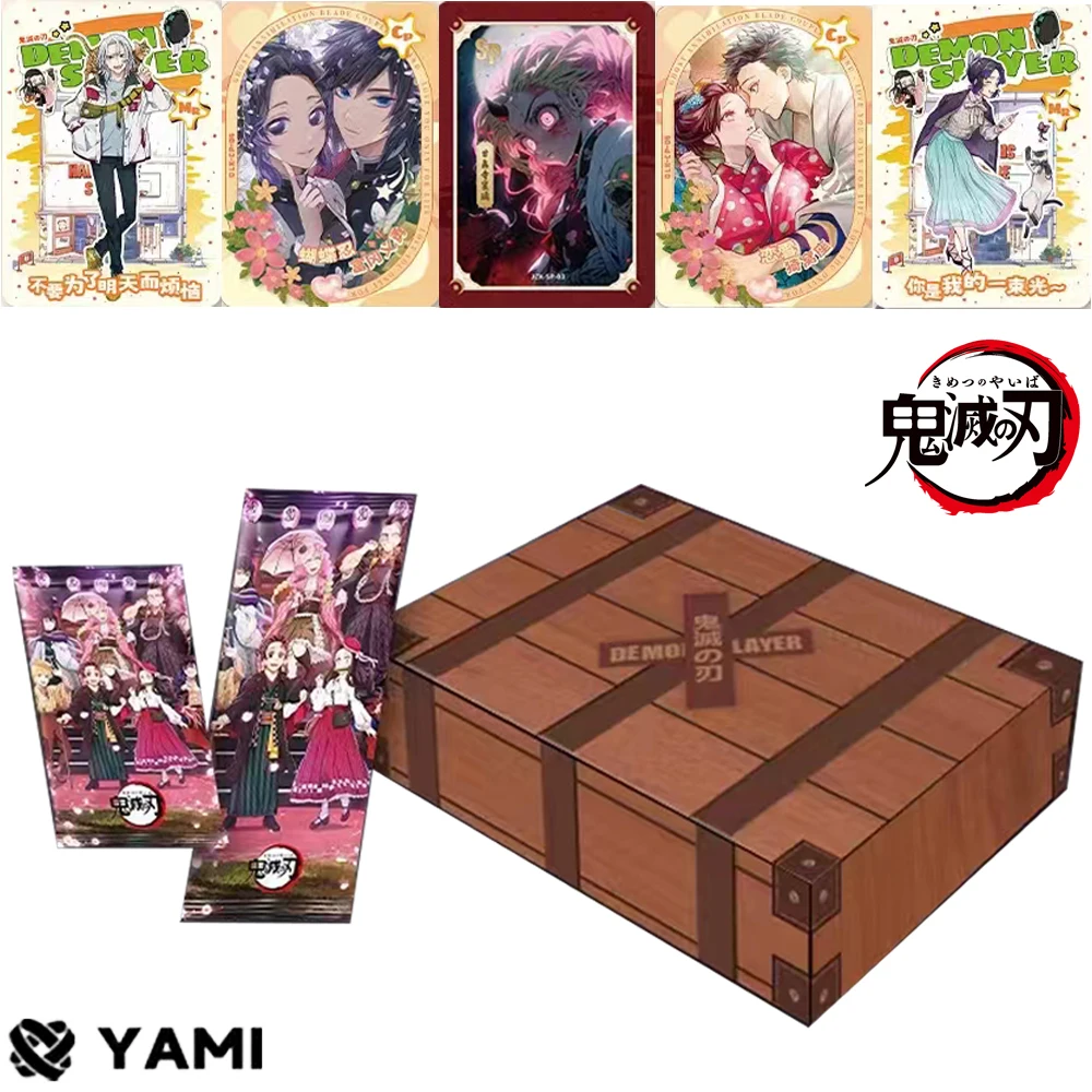 

YAMI 2 Second Demon Slayer Collection Card Kimetsu No Yaiba Nezuko Tanjirou Japanese Anime Booster Box Children's Birthday Gift