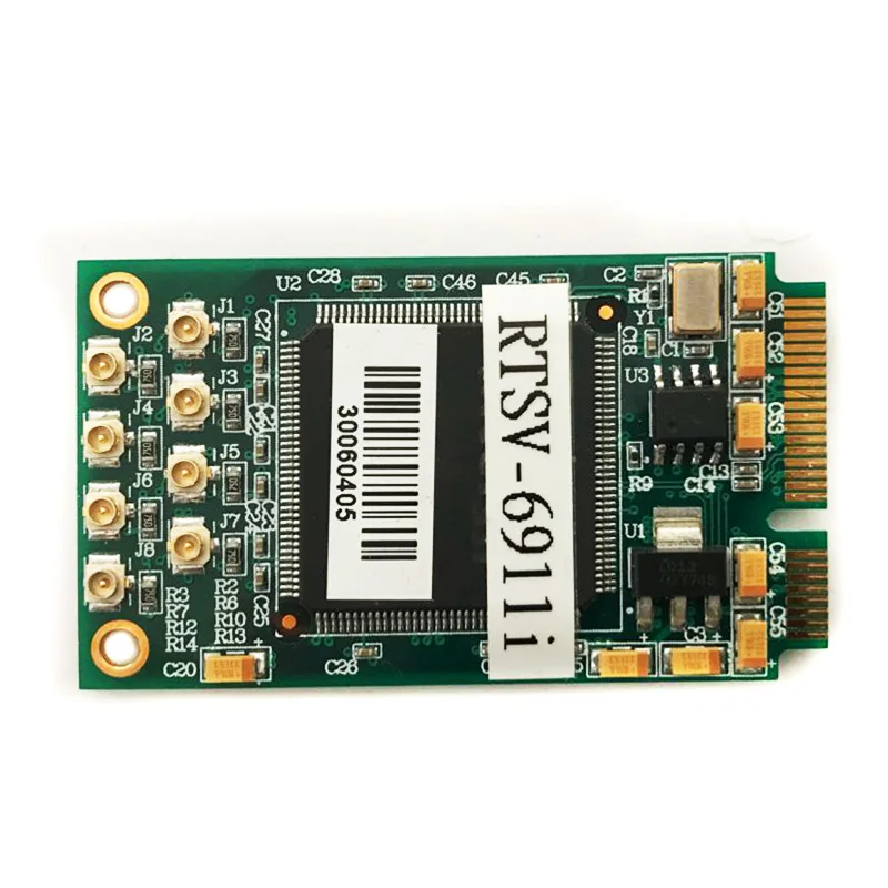 CVBS Video Capture Card mini-PCIe Video Board RTSV-6911i With 8-channel PAL/NTSC/RS170 Video Frame Grabber On miniPCI-Express