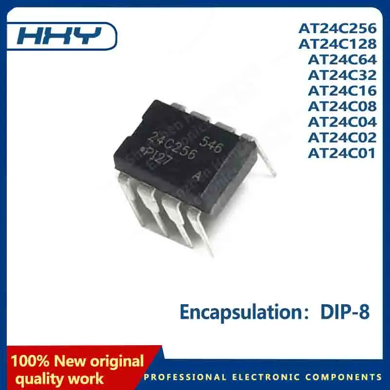 10 pcs/lot at24c256 dip-8 24c256 at24c256n dip at24c01 at24c02 at24c04 at24c08 at24c16 at24c32 at24c64 at24c128 24c04 24c16 24c6