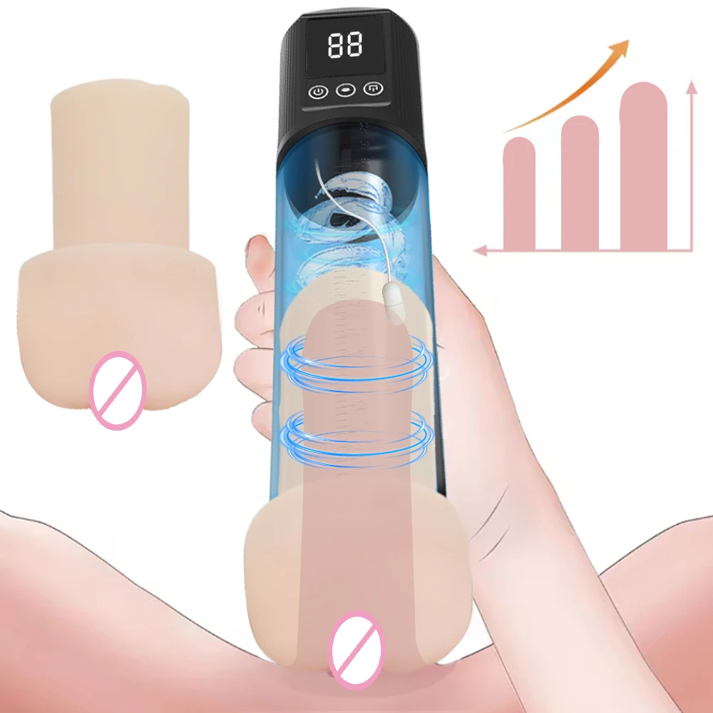 الكهربائية مص فراغ القضيب مضخة الديك موسع تأخير القذف ديك الانتصاب توسيع الكبار الجنس لعب للرجال 18 +