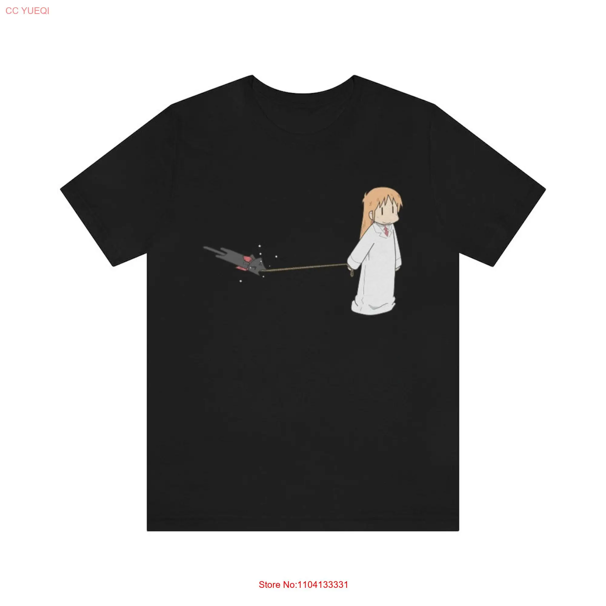 Nichijou Shinonome Hakase Sakamoto Anime T Shirt Kawai Cat Cute long or short sleeves