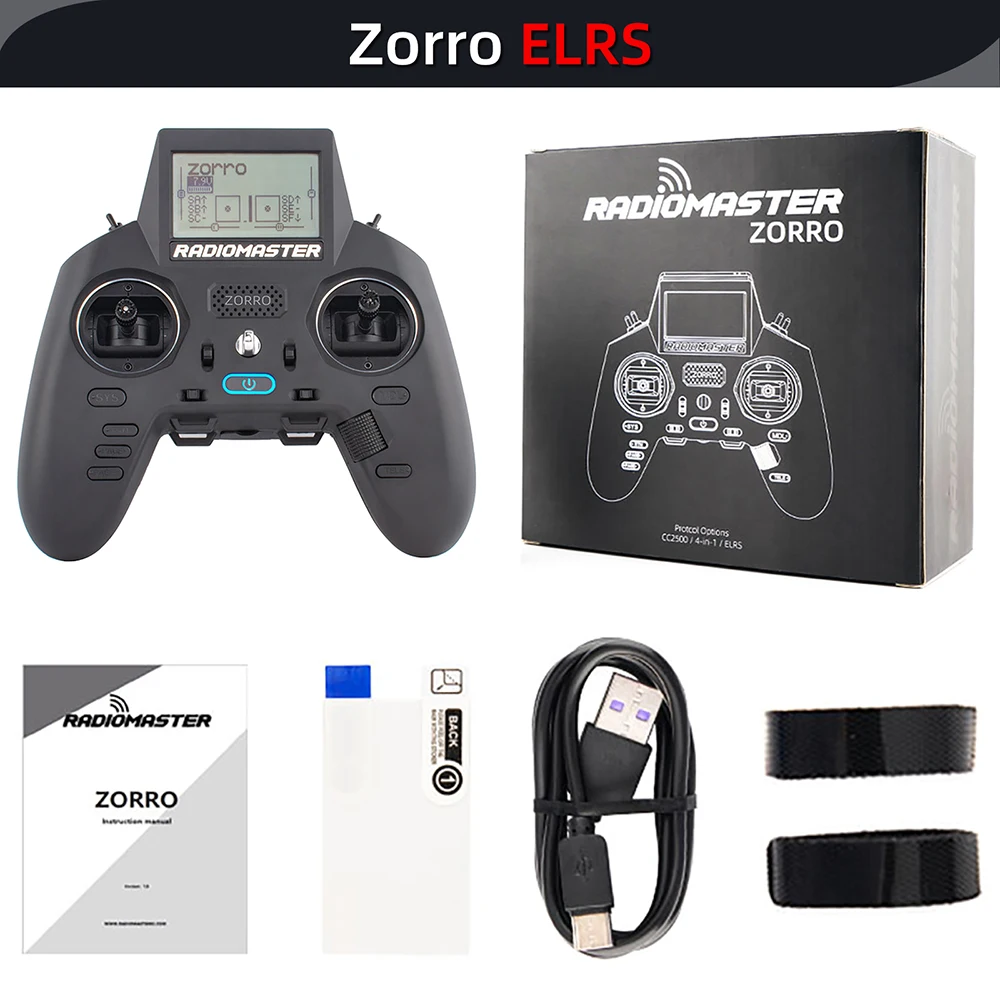 RadioMaster ELRS 2,4 GHZ RC Controller CC2500 JP4IN1 transmisor de Radio con batería Hall cardán Control remoto helicóptero