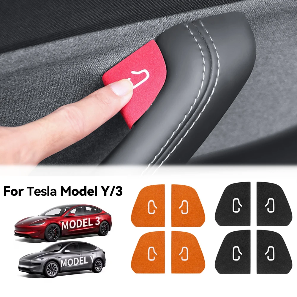 

For Tesla Model 3 Model Y Car Open Door Button Stickers Armrest Window Lift Button Switch Frame Stickers Interior Accessories