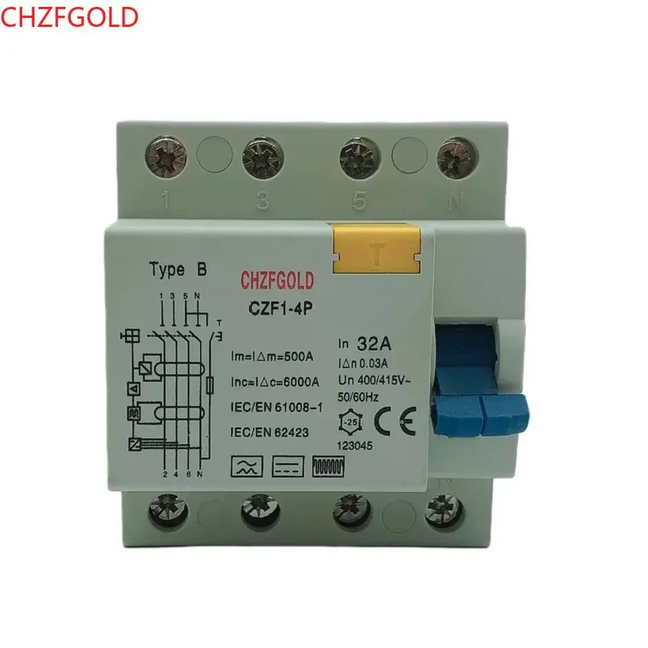 

Устройство остаточного тока Rcd для зарядки электромобилей 4P Тип B RCD RCCB 30MA/100MA/300MA
