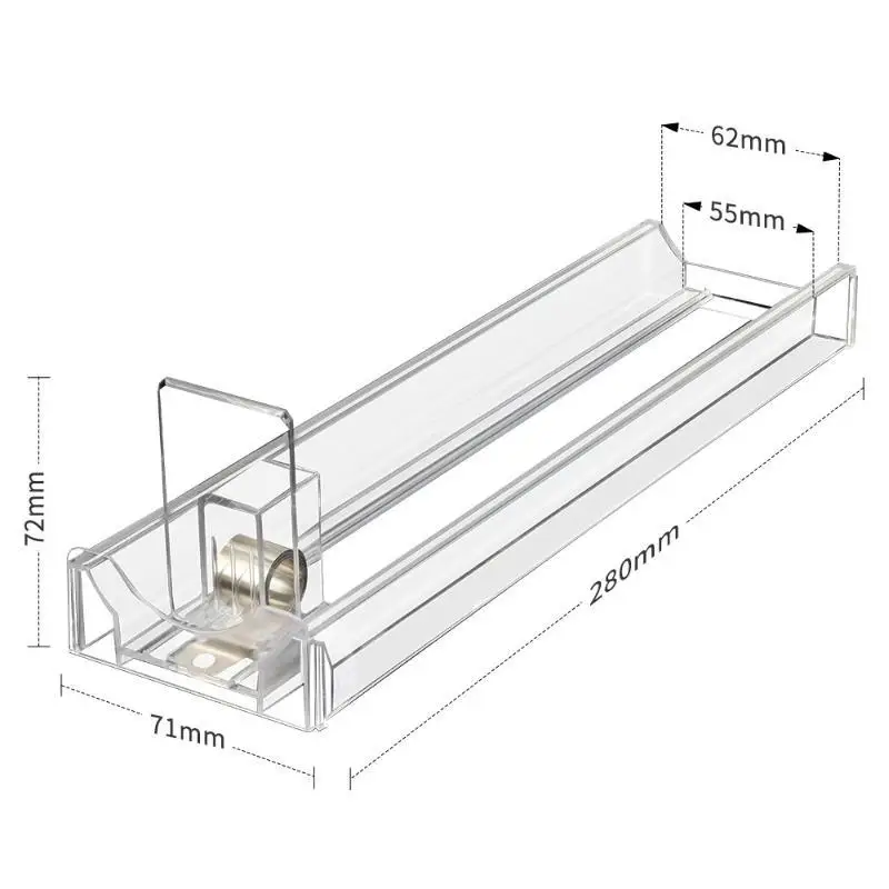 Automatic Replenishment Cigarette Lip Storage Rack Clear Display Candy Box for Home Office Supermarket Counter