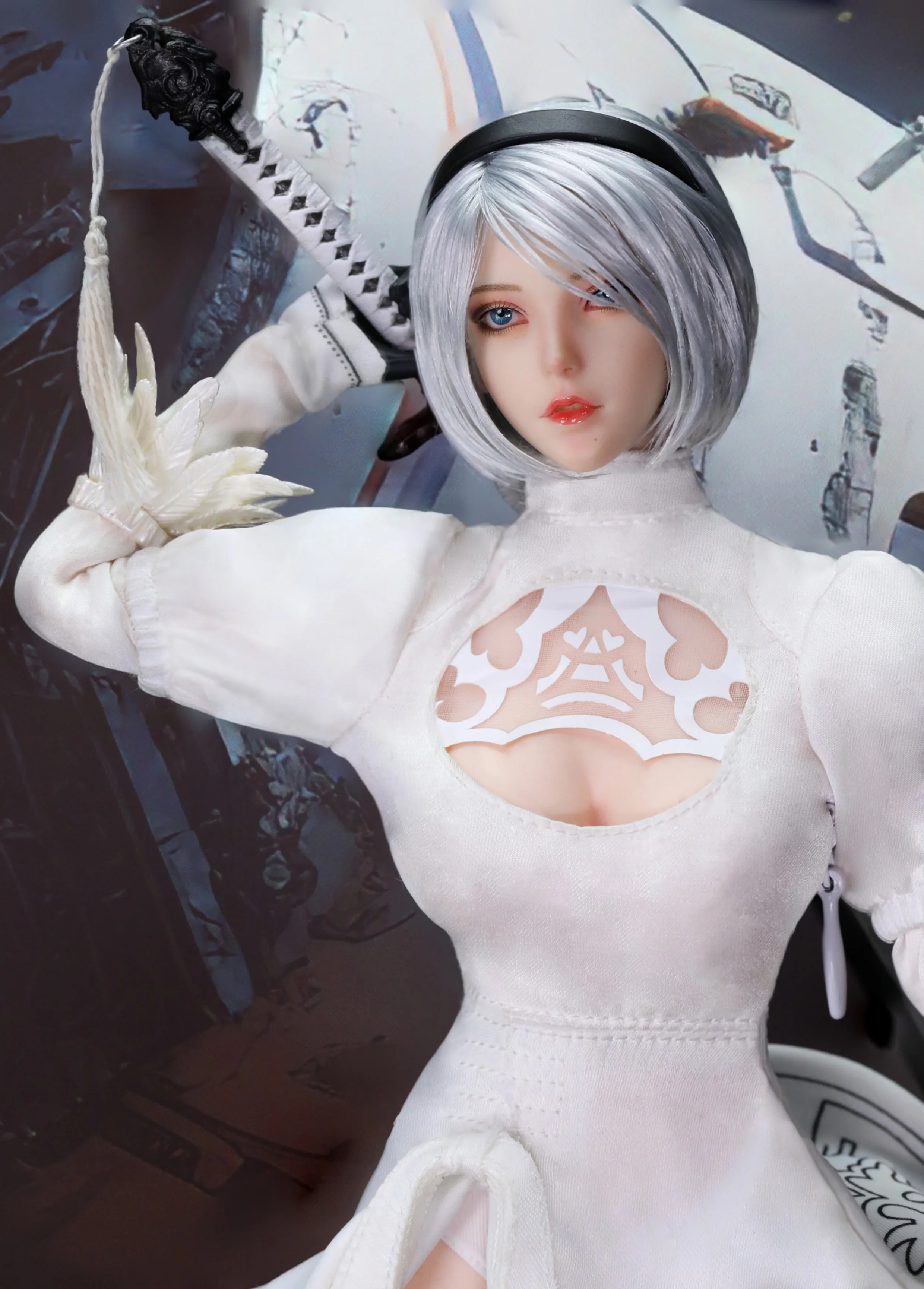 1/6 مقياس 2B فتاة رئيس نحت الأبيض الملابس القتالية مجموعة نموذج صالح 12 ''أنثى الجندي TBL S10D عمل الشكل الجسم دمية