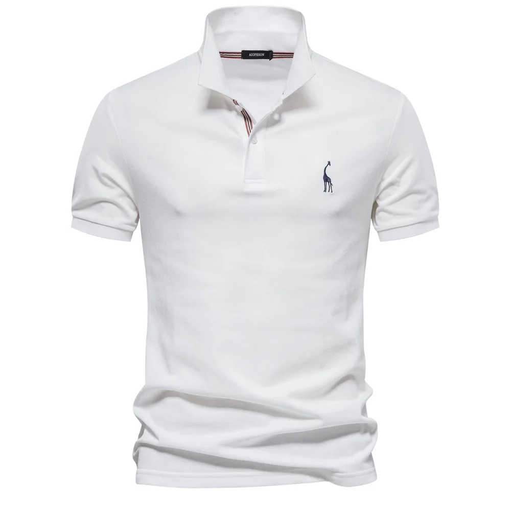 

Summer Cotton Men's Polos shirts Embroidery Short Sleeve Polo Shirts for Men High Quality Brand Design Polos Men Clothing