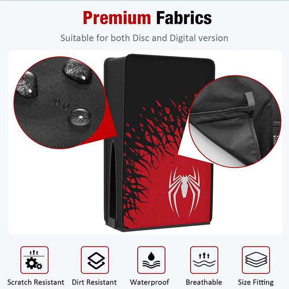 Vertical/Horizontal Dustproof Precision Cut Protector Oxford Cloth Anti-Scratch Dust Guard Protective Case for PS5 Slim Console