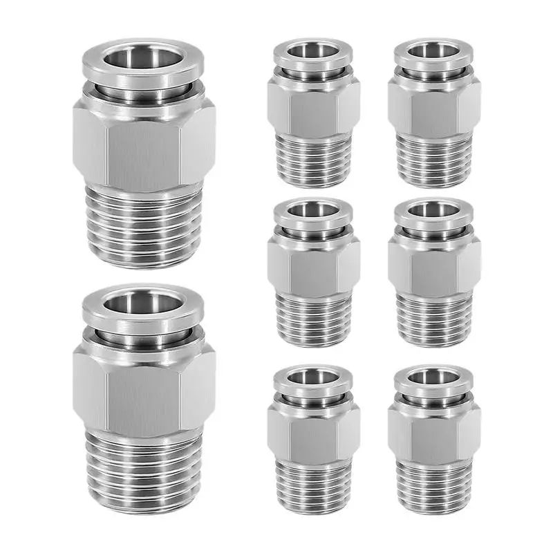 

8 PCS NPT Connector Air Hose Compressor Fitting Quick Connectors Coupler Quick Release Fitting