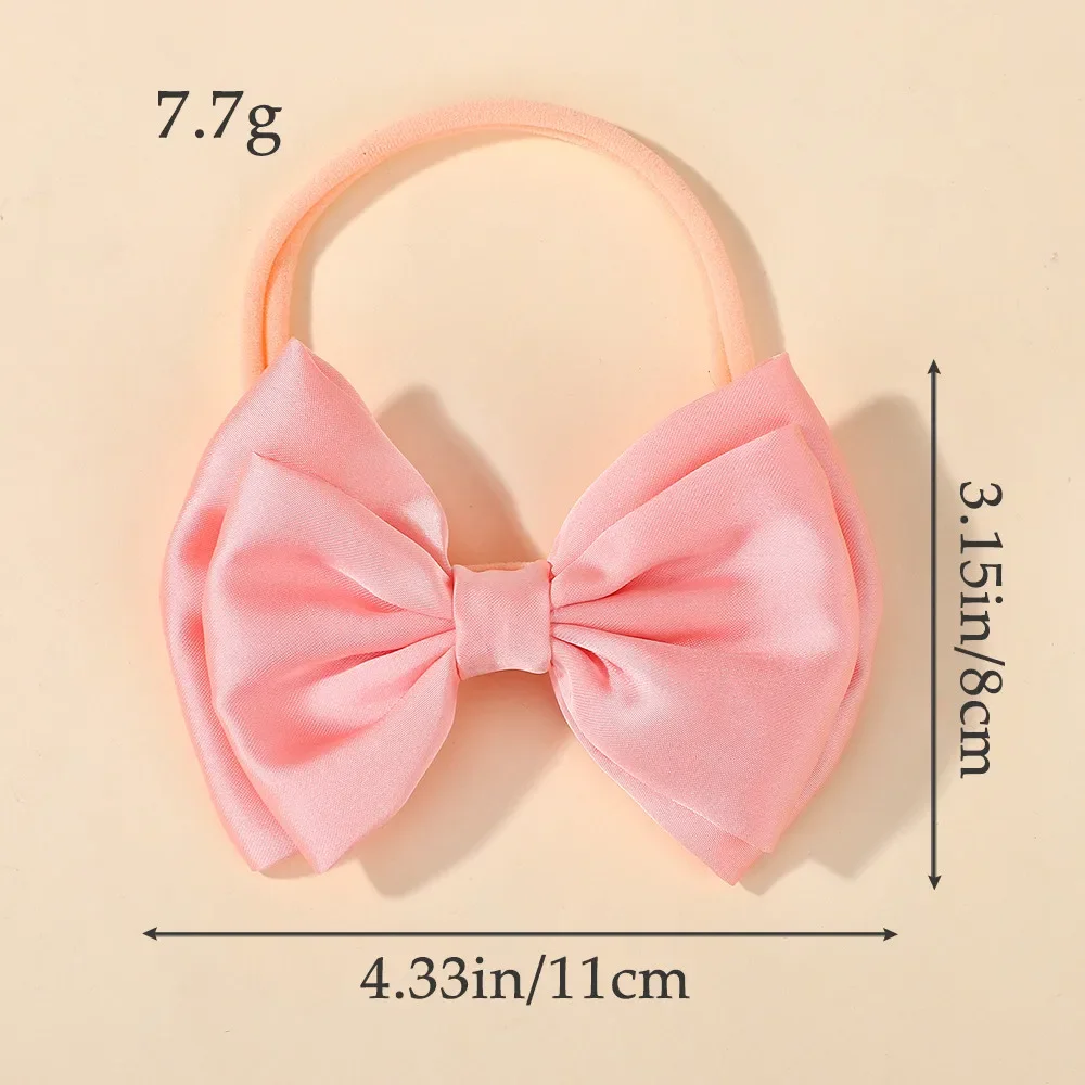 3 stuks baby strik hoofdband effen kleur zachte elastische haarband baby hoofddeksels schattige baby haaraccessoires