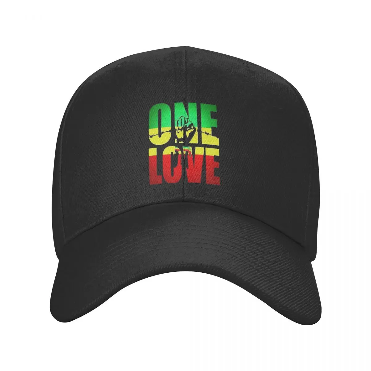 Vintage Style Arts Bob Marley One Love Baseball Cap Adult Hip-Hop Sun Hats Breathable Polyester Sun Hats Washable Caps