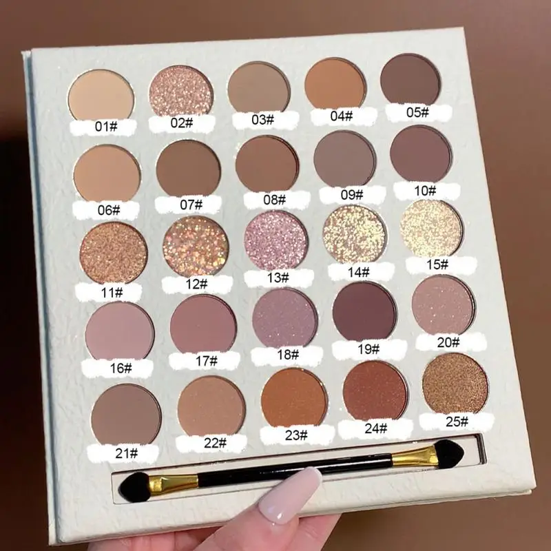 Shimmery Finish Eye Shadow Palette อายแชโดว์กันเหงื่อที่คุ้มค่ากับ Instagram ง่ายต่อการผสมผสาน บทวิจารณ์ที่เหลือเชื่อ ครีมอายแชโดว์