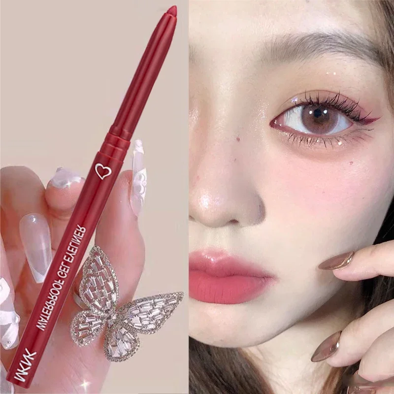 Matte Eyeliner Gel Pencil White Black Brown Waterproof Lasting Non-smudged Sweat-proof Lying Silkworm Eyeliner Pen Eyes Makeup