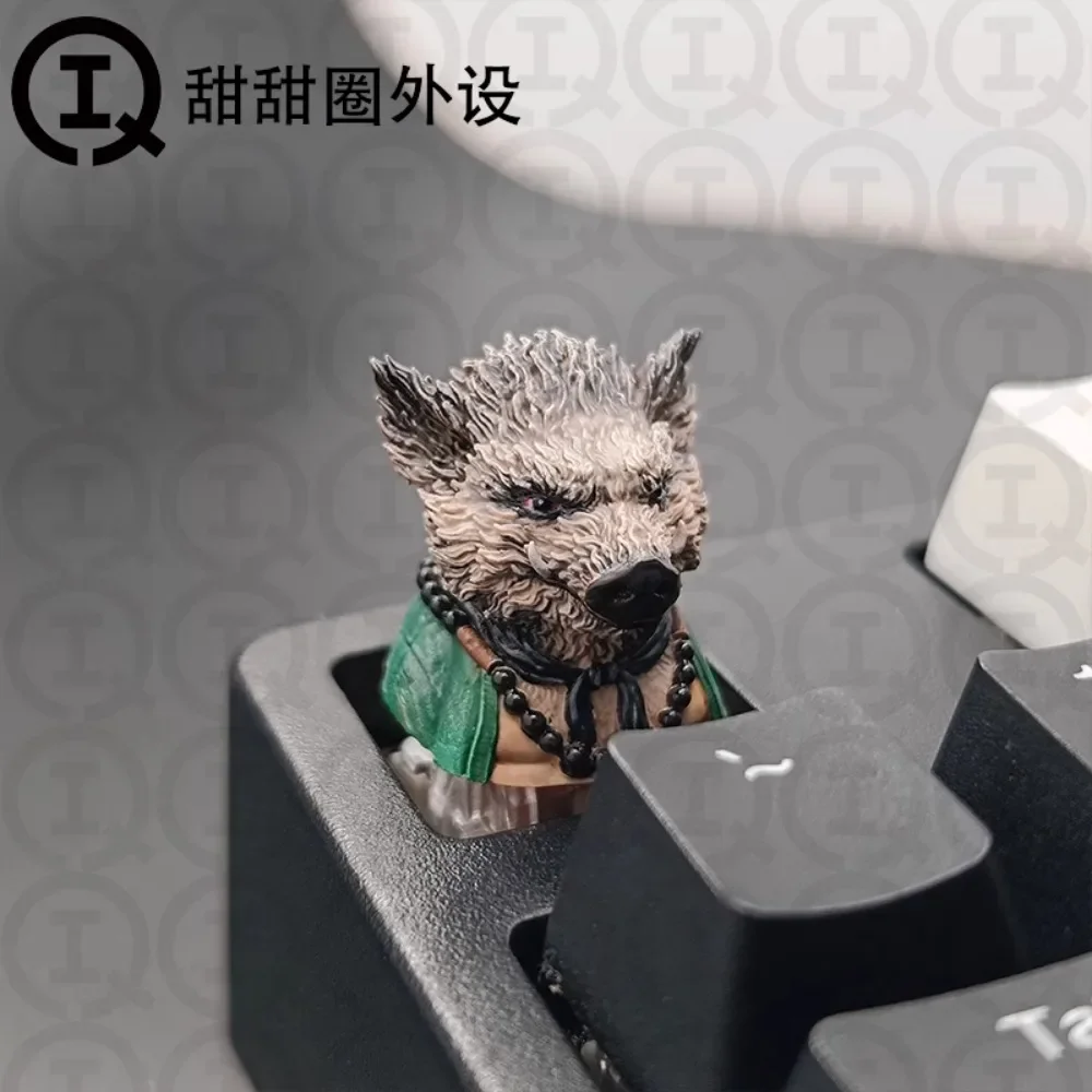 

Колпачки для клавиш Black Myth Wukong Bajie, ручная роспись, перекрестный вал, высокое качество, красивая высококачественная механическая клавиатура, ремесленный колпачок для клавиш