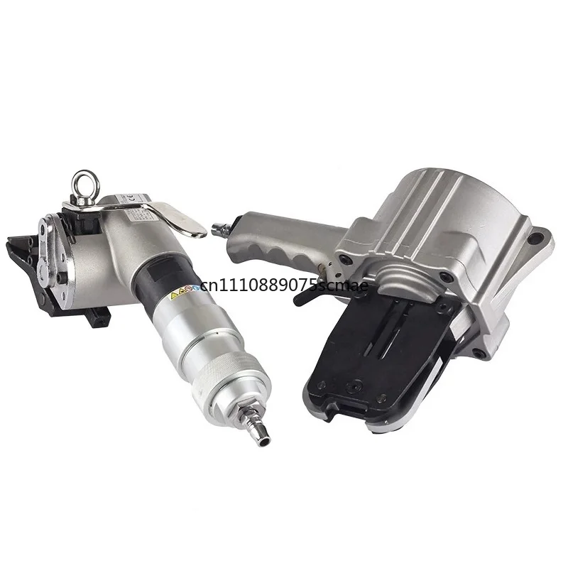 32-split pneumatic steel band strapping tool with automatic tensioning, portable iron banding machine with locking mechanism