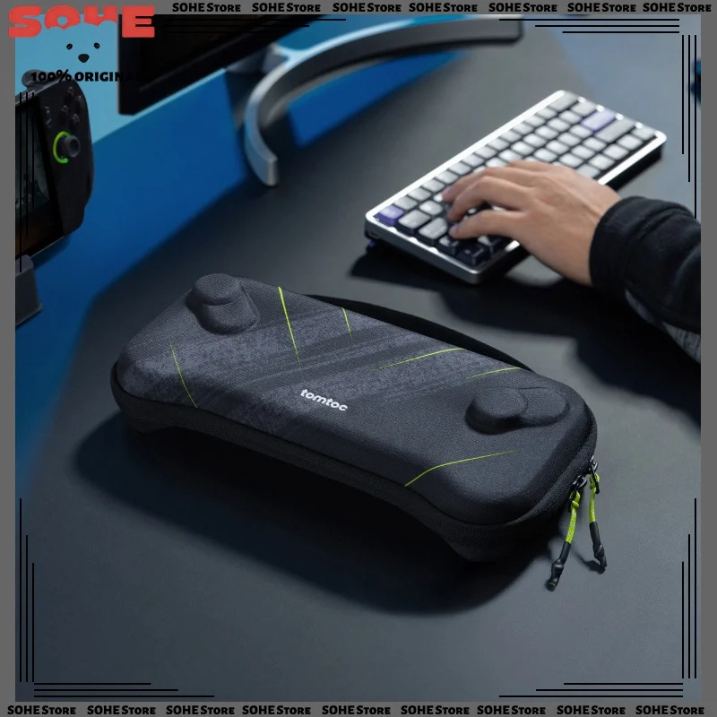 Bolsa de almacenamiento de accesorios para consola portátil tomtoc para ROG XBOX ALLY X, divisor de terciopelo grueso, protección suave para la pantalla, a prueba de polvo
