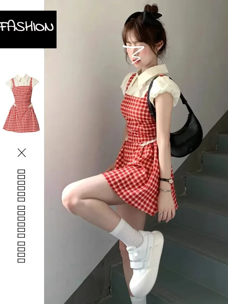

College Sle Plaid A-Line Skirt Women's Winter 2026 New Slim Fit ort Skirt Casual Cheered Bal Dr