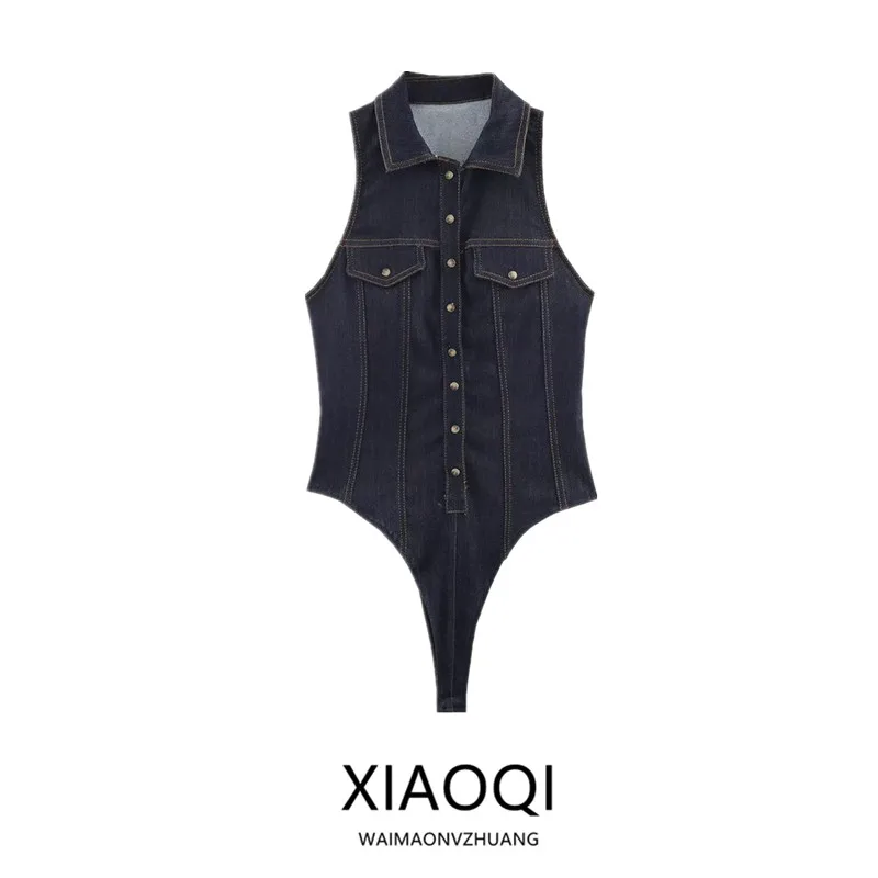 

Winter 2025 Women's Design Sensation Svel Slim Fit Denim Overalls New Arrival High Waist ort Pants Straight Leg Commute