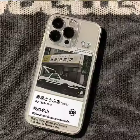 Japan Classic Comic Initial D JDM AE86 Phone Case for iPhone 16 15 14 13 12 11 Pro Max Mini X XS XR 7 8 Plus SE4 Dustproof Cover