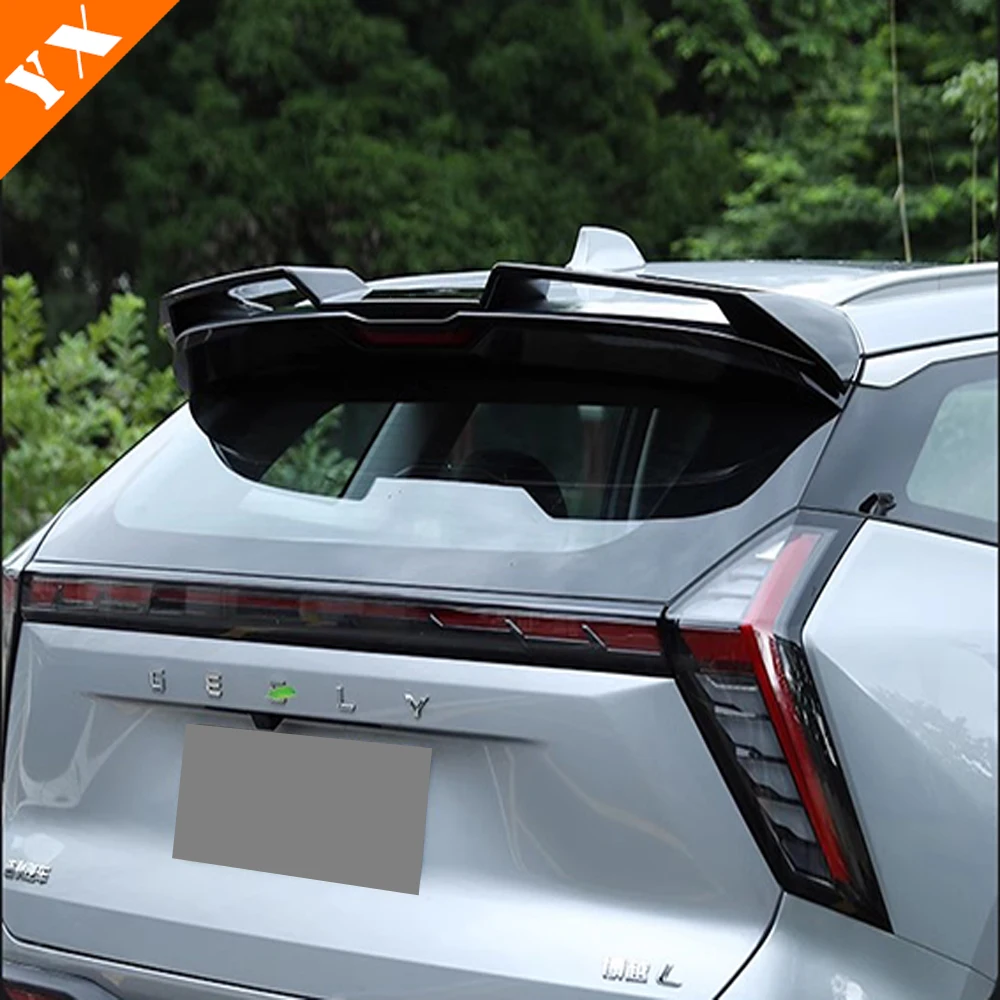 For Geely Atlas Boyue L 2023-2024  Car Accessories Black Plastics Fixed Wind Wing Top Wing Pressure Wing Trim Moulding