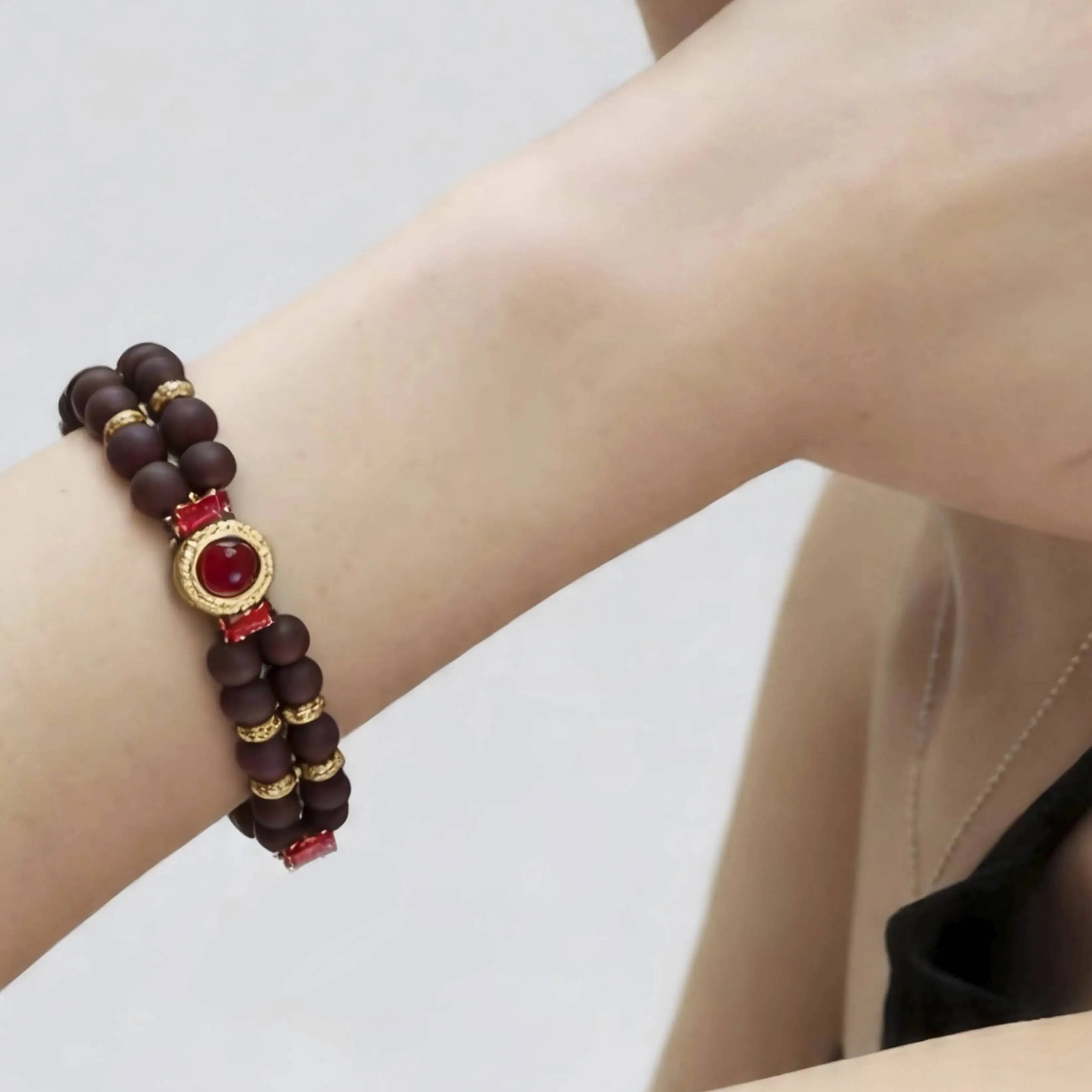 One Piece| Tongxin Tea Ceremony Purple Clay Lotus Couple's Lucky Bead Bracelet For Men And Women / Good Luck Jewelry