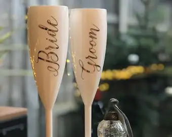 Personalisierte Champagnerflöte, weißes Prosecco-Glas, individuelle Brautjungfer, Weinbecher, Party, Acryl, Kelch, Braut, Urlaubsgeschenke für Sie – Detail 2