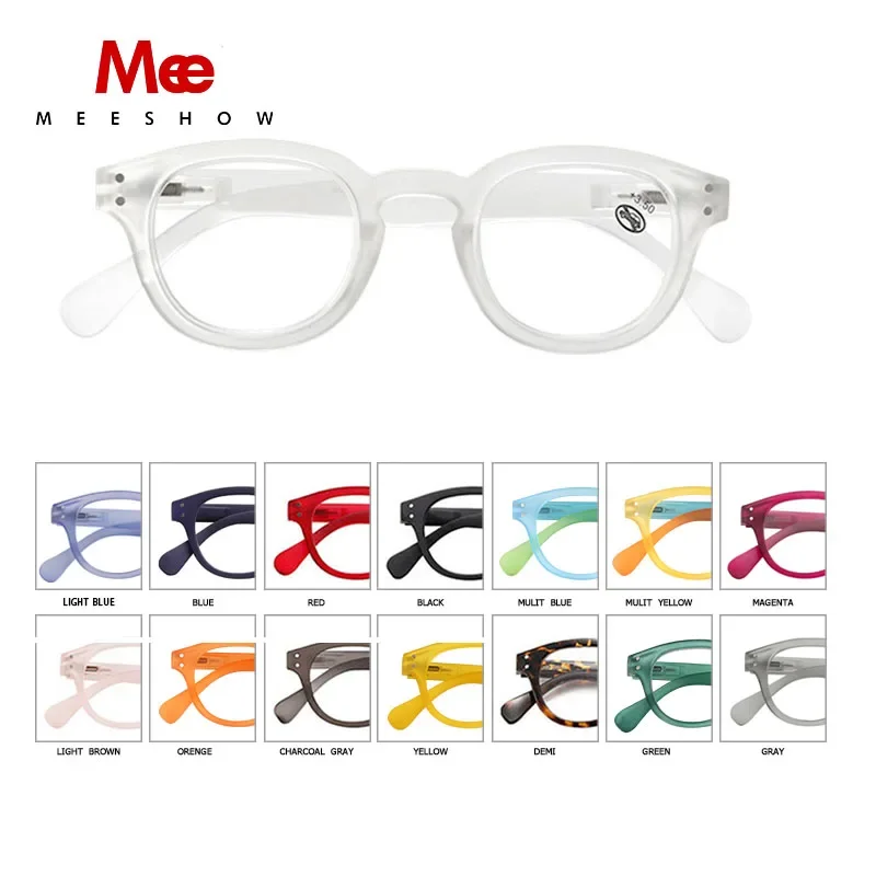 Meeshow Reading Glasses Men Women Glass Retro Fashion French Style Eyeglasses Lesebrillen with Diopter Frozen Presbyopia 1513