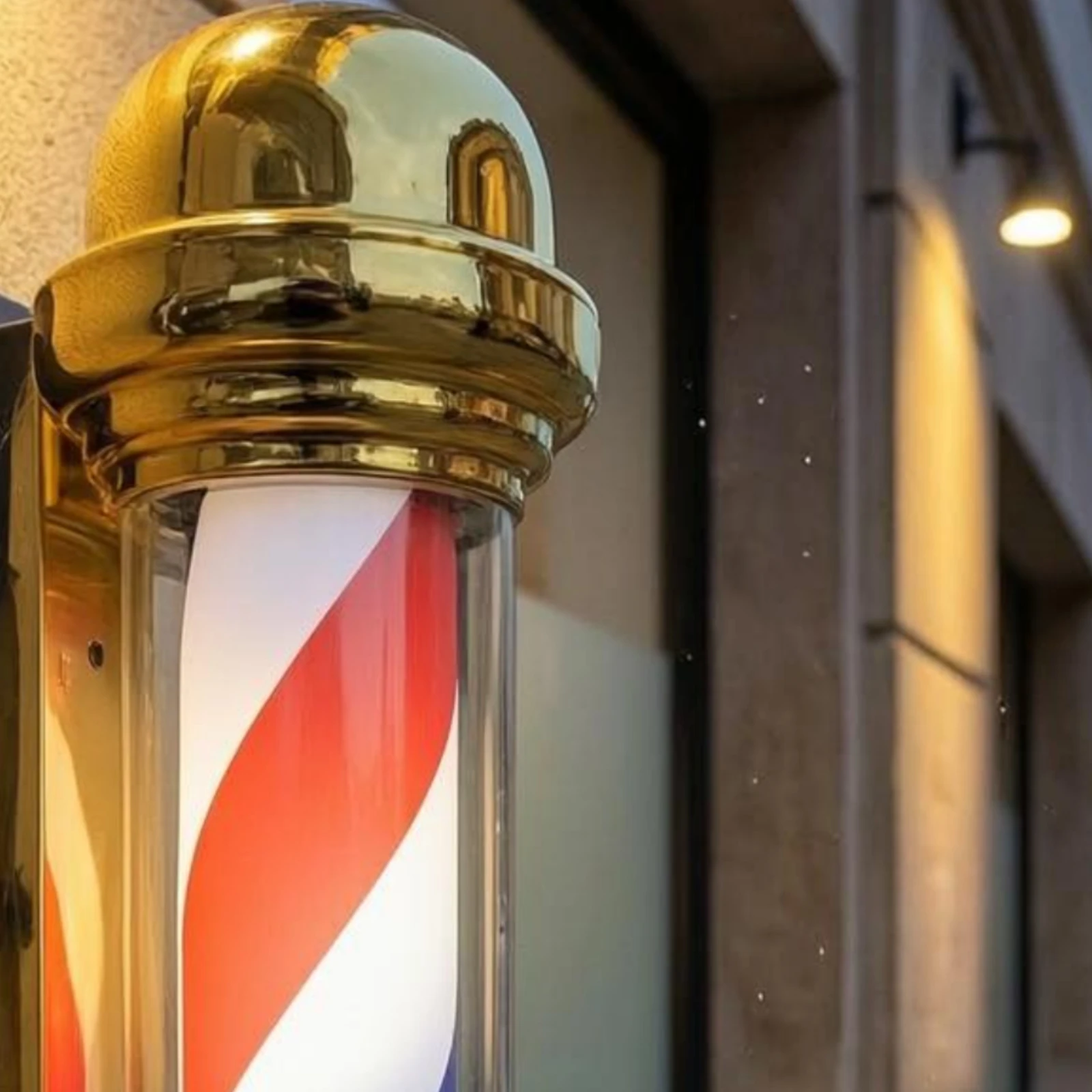 LED Barber Pole Transparent Cover Wall-Mounted Barber Pole Light for Beauty Salons view 3
