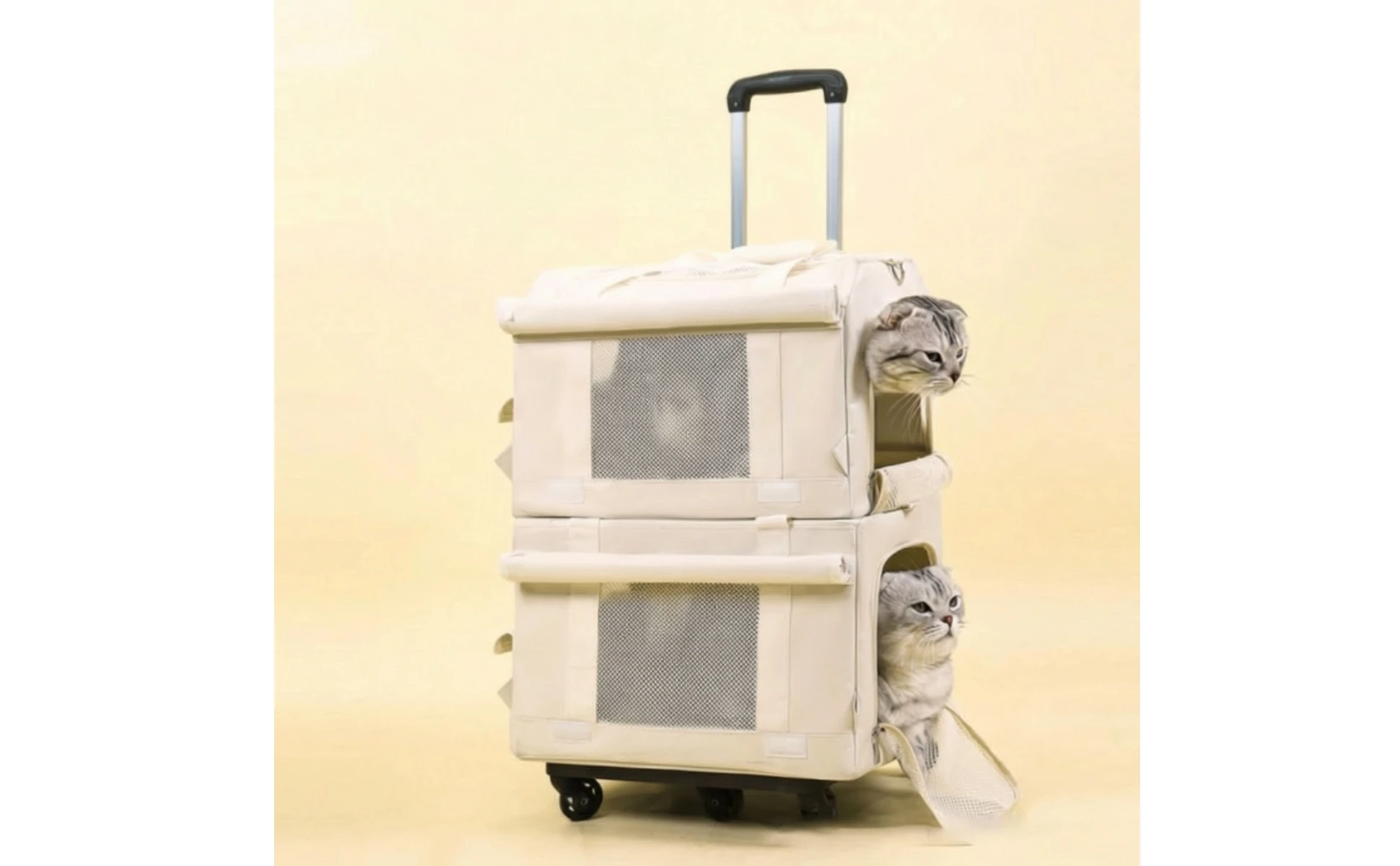 Pet Carrier with Telescopic Handle Foldable Pet Carrier Trolley Travel Bag Portable Long-Lasting for Cats, Outings Pet Carrier with Telescopic Handle Foldable Pet Carrier Trolley Travel Bag Portable Long-Lasting for Cats, Outings