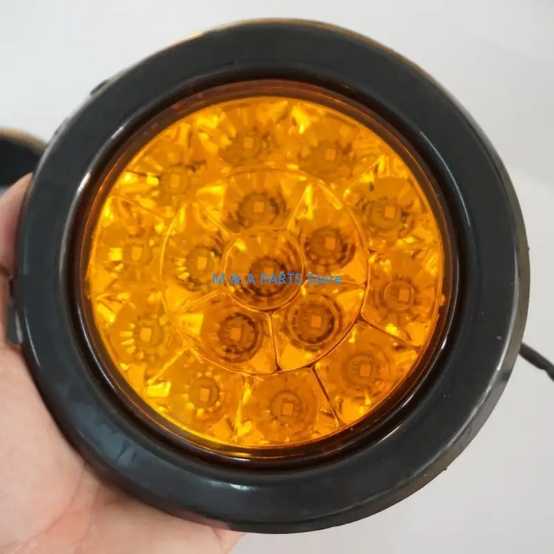 U1JF متعددة الأغراض 16LED ضوء خلفي 12-24 فولت مؤشر العنبر مصباح إضاءة للضباب لشاحنة RV مقطورة RV سهلة التركيب #5
