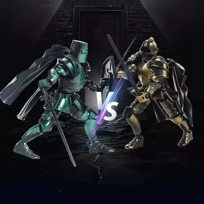 فارس القرون الوسطى محظوظ 13 دمية الشكل المنقولة المشتركة دمية مشتركة بنة ثلاثية الأبعاد تجميعها ألعاب للأولاد الهدايا اللبنات الاطفال #2