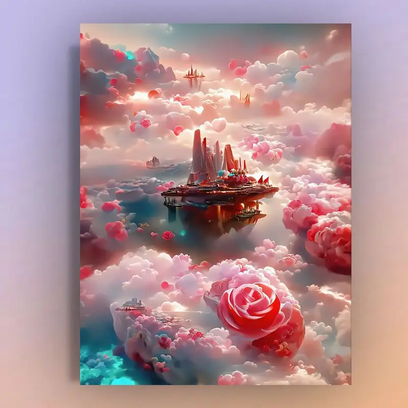 DIY Paint By Numbers  Beautiful Wonderland Digital Oil Painting for Adult and Kids Home Decoration with Frame