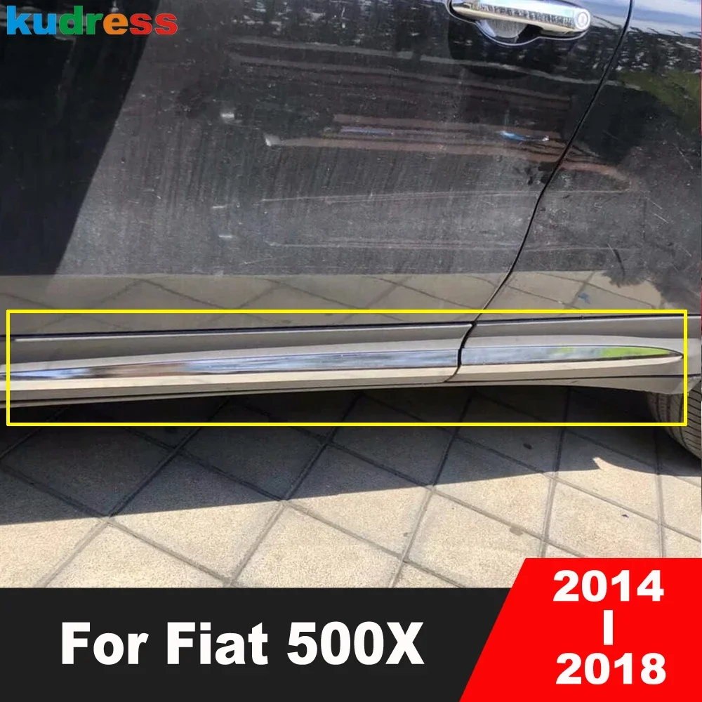 Seite Tür Körper Trim Für Fiat 500X 2014 2015 2016 2017 2018 Chrom Tür Streamer Panel Molding