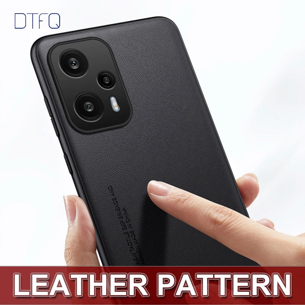 For POCO F5 Case Leather Pattern Back Cover Shockproof Case for POCO F5 Pro Coque Funda Luxury Leather Case for POCO F5